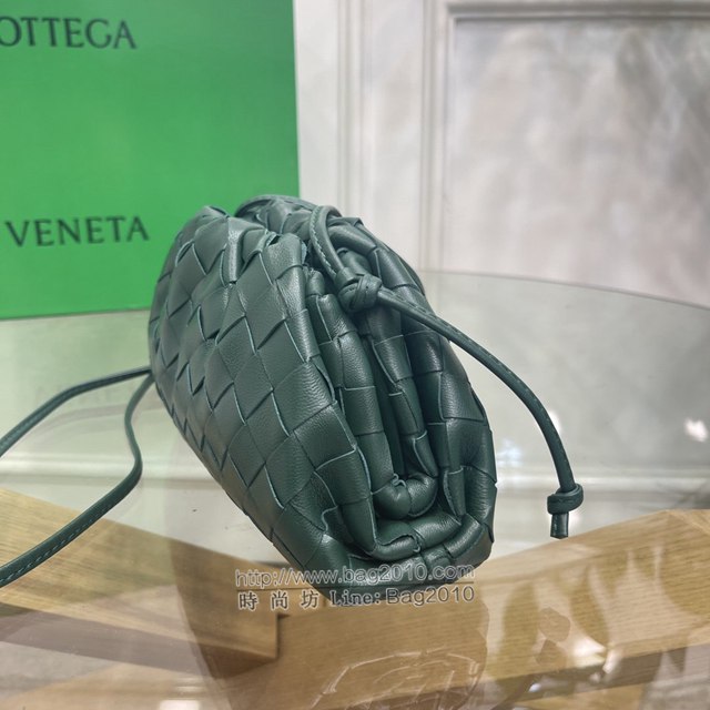 Bottega veneta高端女包 98061寬編織 寶緹嘉純手工編織羔羊皮女包 BV經典款小號編織雲朵包  gxz1405